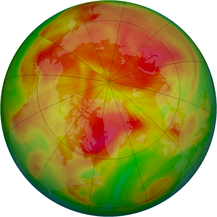 Arctic ozone map for 08 April 1984